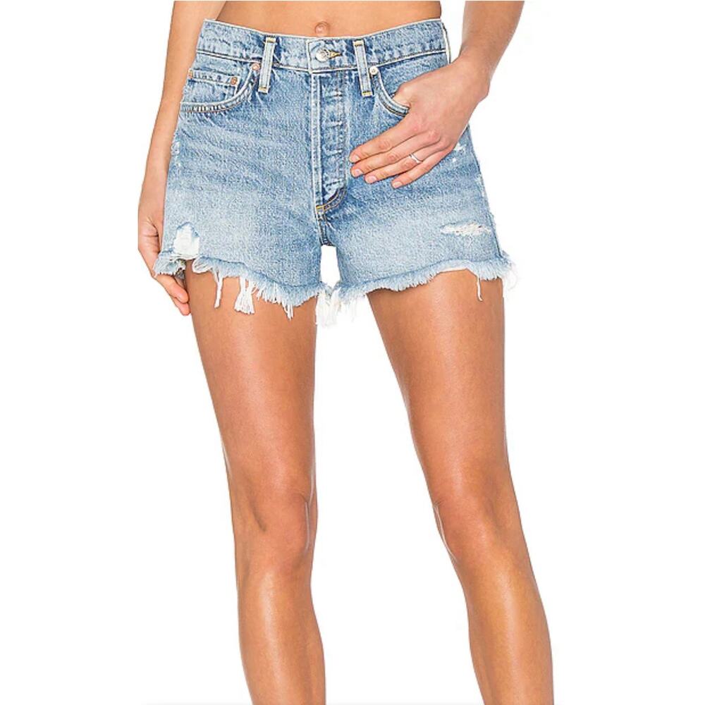 Agolde Parker Distressed Denim Cutoff Shorts